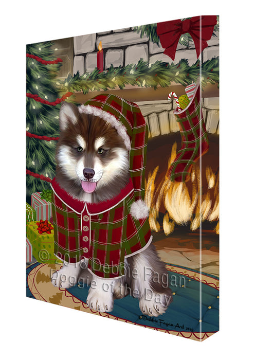 The Stocking was Hung Alaskan Malamute Dog Canvas Print Wall Art Décor CVS116333
