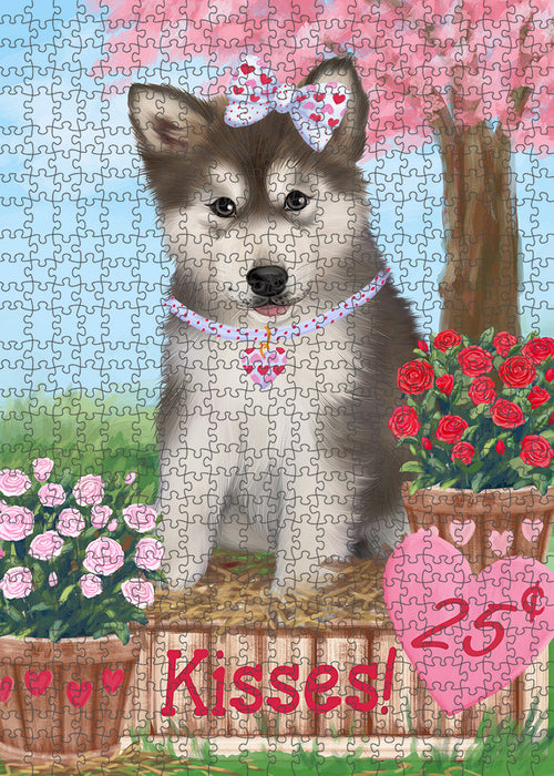 Rosie 25 Cent Kisses Alaskan Malamute Dog Puzzle with Photo Tin PUZL93848