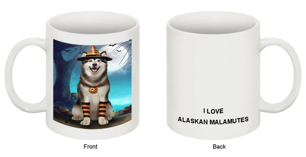 Happy Halloween Trick or Treat Alaskan Malamute Dog Coffee Mug MUG49891