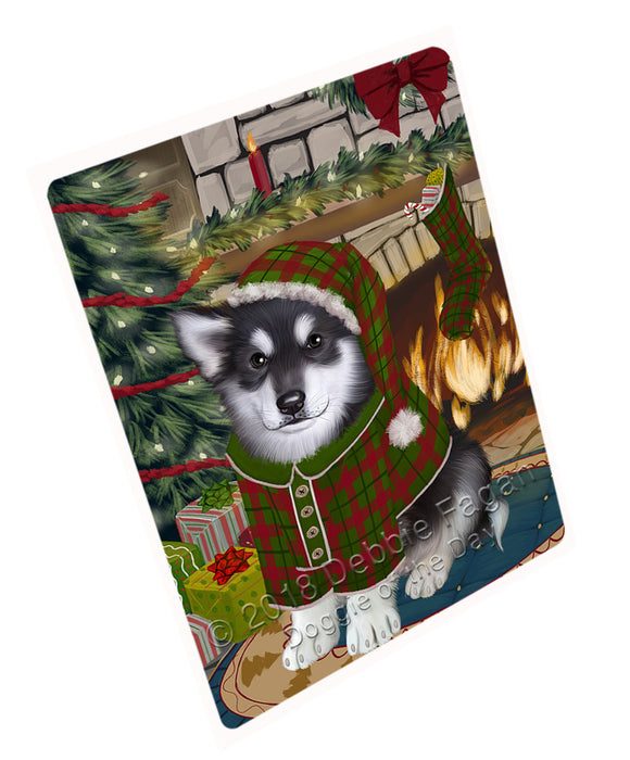 The Stocking was Hung Alaskan Malamute Dog Magnet MAG70608 (Small 5.5" x 4.25")