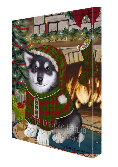 The Stocking was Hung Alaskan Malamute Dog Canvas Print Wall Art Décor CVS116342