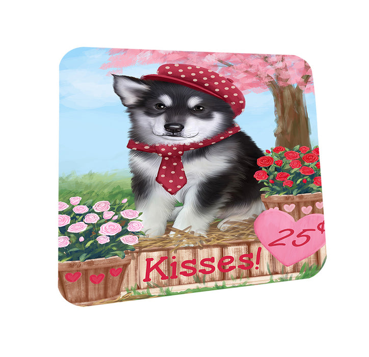 Rosie 25 Cent Kisses Alaskan Malamute Dog Coasters Set of 4 CST56371