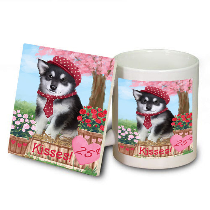 Rosie 25 Cent Kisses Alaskan Malamute Dog Mug and Coaster Set MUC56405