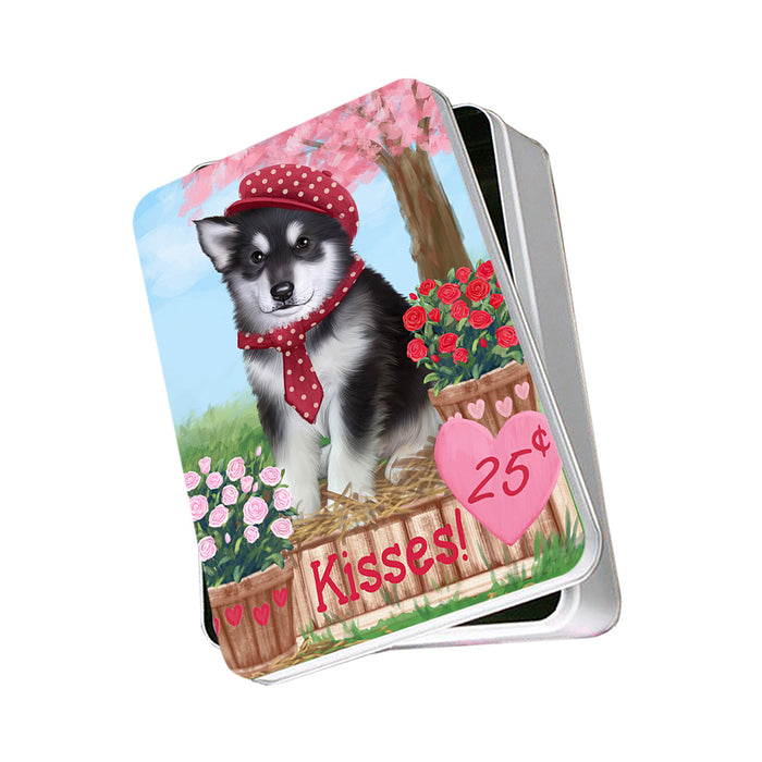 Rosie 25 Cent Kisses Alaskan Malamute Dog Photo Storage Tin PITN56356