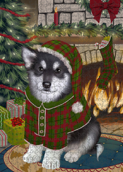 The Stocking was Hung Alaskan Malamute Dog Puzzle  PUZL88832