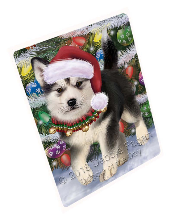 Trotting in the Snow Alaskan Malamute Dog Magnet MAG71352 (Small 5.5" x 4.25")