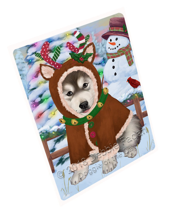 Christmas Gingerbread House Candyfest Alaskan Malamute Dog Large Refrigerator / Dishwasher Magnet RMAG99054