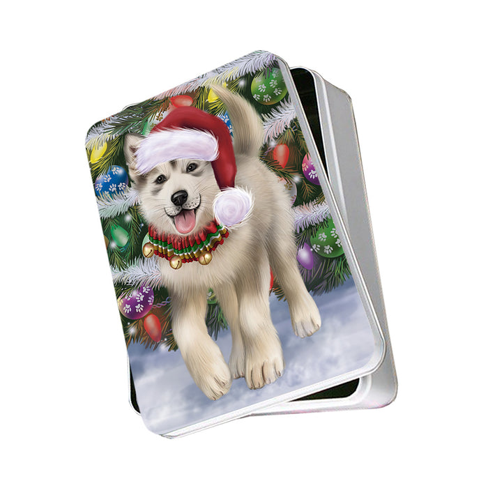 Trotting in the Snow Alaskan Malamute Dog Photo Storage Tin PITN55349