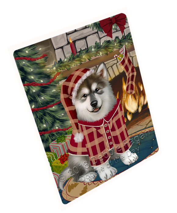 The Stocking was Hung Alaskan Malamute Dog Magnet MAG70611 (Small 5.5" x 4.25")