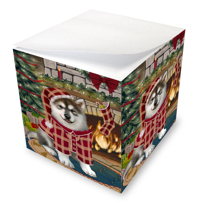The Stocking was Hung Alaskan Malamute Dog Note Cube NOC53504