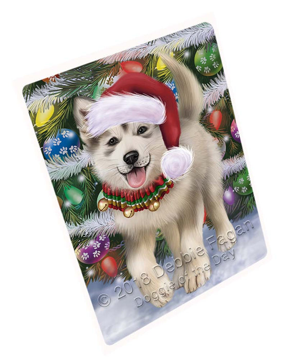 Trotting in the Snow Alaskan Malamute Dog Large Refrigerator / Dishwasher Magnet RMAG94704