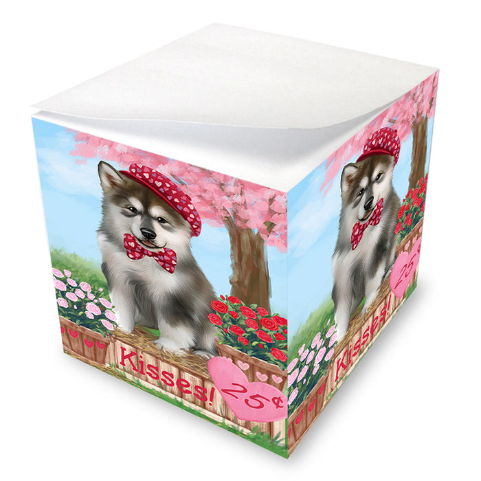 Rosie 25 Cent Kisses Alaskan Malamute Dog Note Cube NOC54486