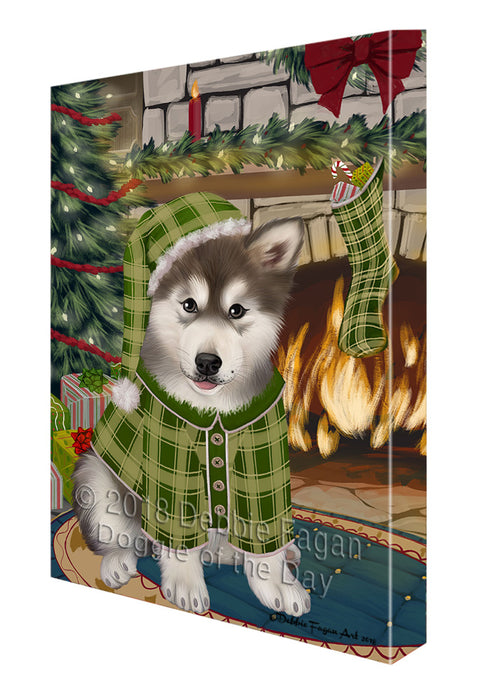 The Stocking was Hung Alaskan Malamute Dog Canvas Print Wall Art Décor CVS116360