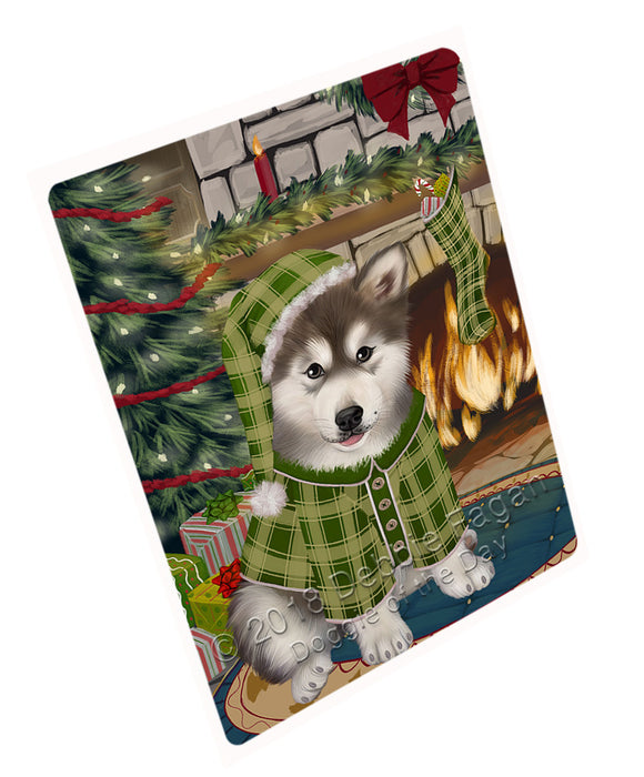 The Stocking was Hung Alaskan Malamute Dog Magnet MAG70614 (Small 5.5" x 4.25")