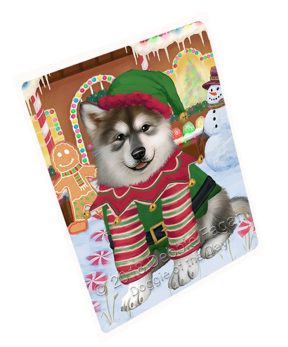 Christmas Gingerbread House Candyfest Alaskan Malamute Dog Large Refrigerator / Dishwasher Magnet RMAG99060