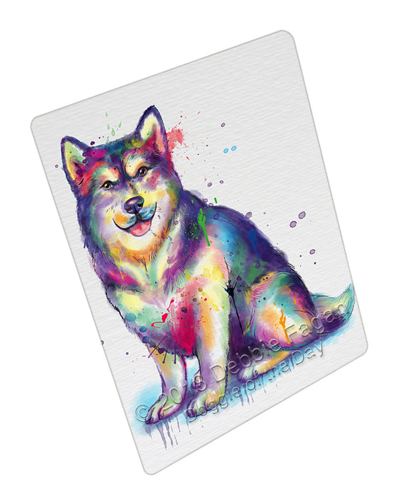 Watercolor Alaskan Malamute Dog Small Magnet MAG76192