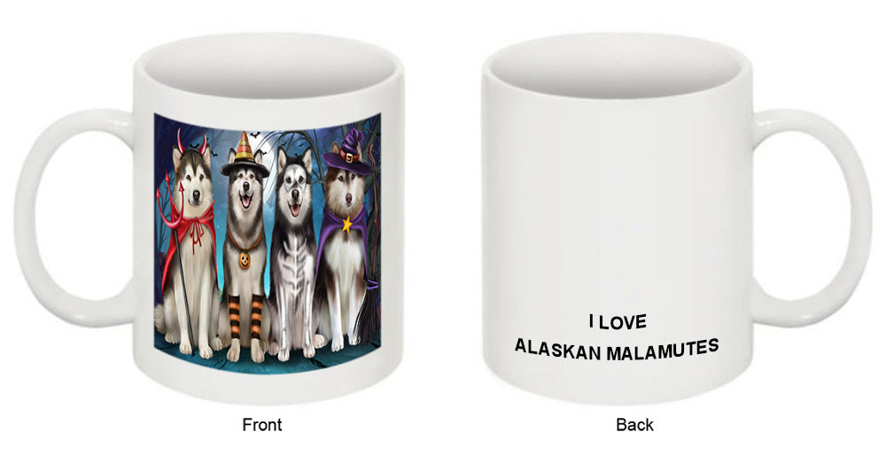 Happy Halloween Trick or Treat Alaskan Malamutes Dog Coffee Mug MUG49875
