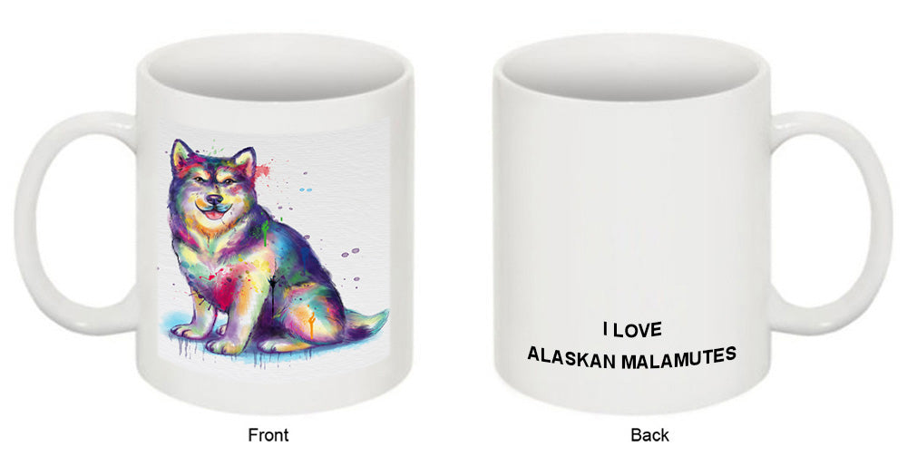 Watercolor Alaskan Malamute Dog Coffee Mug MUG52465