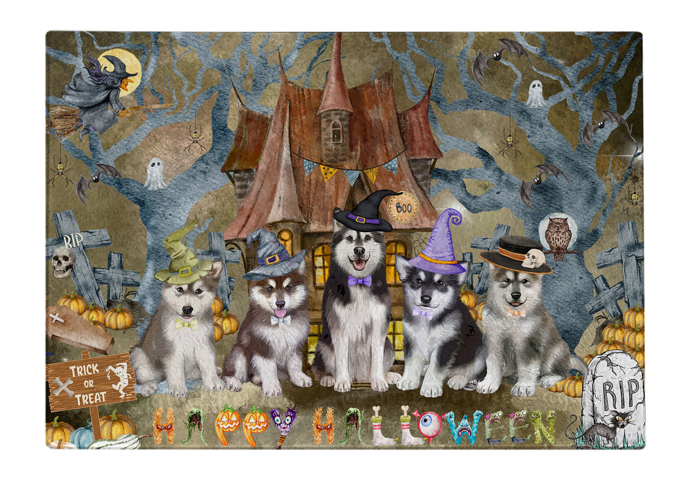 Alaskan Malamute Cutting Board, Explore a Variety of Designs, Kitchen Tempered Glass Scratch and Stain Resistant, Personalized, Custom, Pet and Dog Lovers Gift