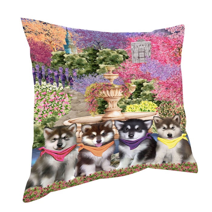 Alaskan Malamute Throw Pillow: Explore a Variety of Designs, Custom, Cushion Pillows for Sofa Couch Bed, Personalized, Dog Lover's Gifts