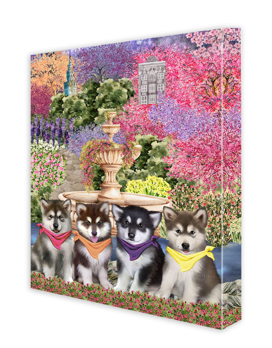 Alaskan Malamute Dogs Canvas: Explore a Variety of Custom Designs, Personalized, Digital Art Wall Painting, Ready to Hang Room Decor, Gift for Pet Lovers
