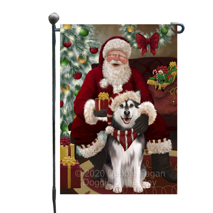Santa's Christmas Surprise Alaskan Malamute Dog Garden Flag GFLG66710