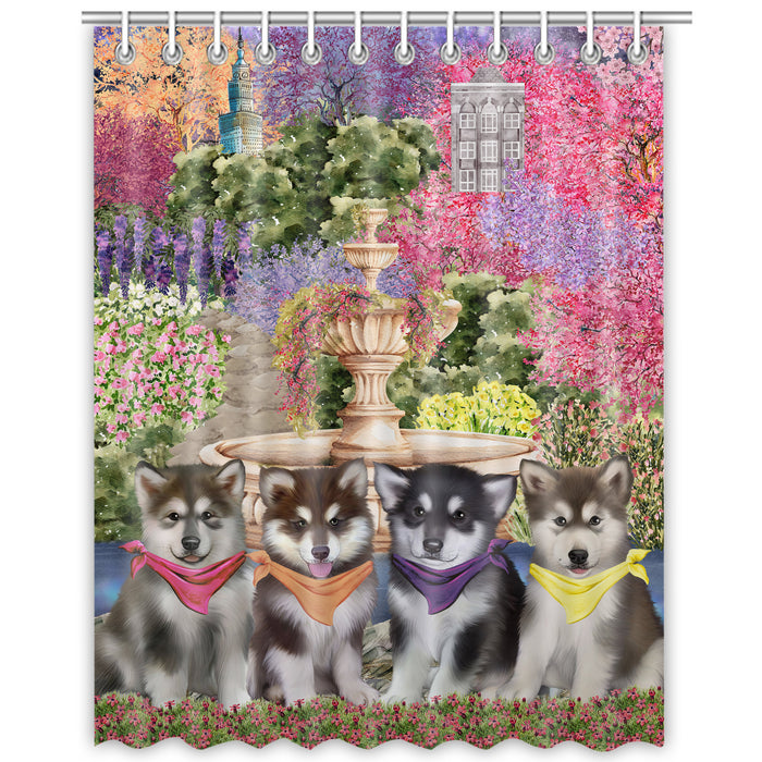 Alaskan Malamute Shower Curtain: Explore a Variety of Designs, Halloween Bathtub Curtains for Bathroom with Hooks, Personalized, Custom, Gift for Pet and Dog Lovers
