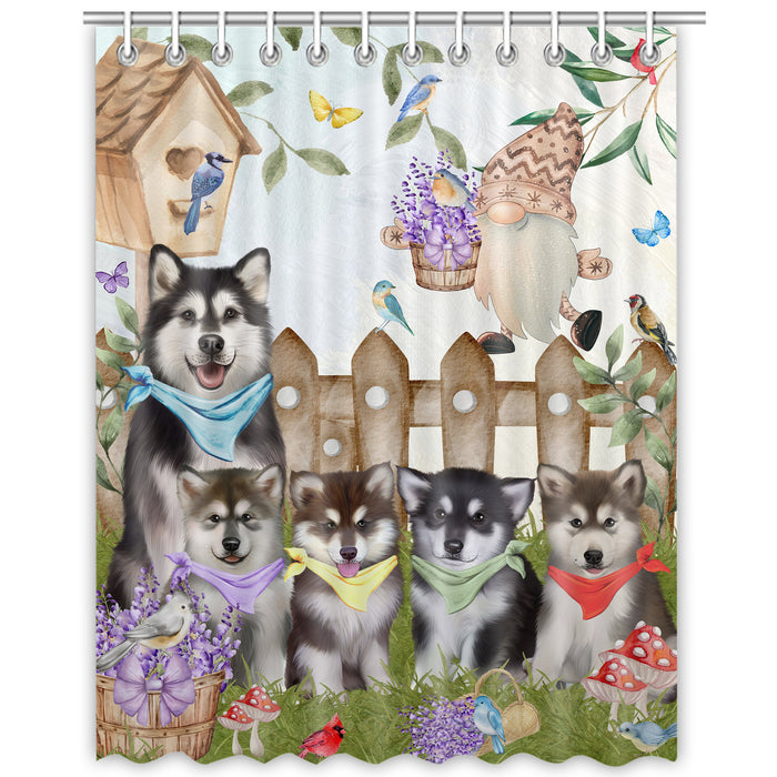 Alaskan Malamute Shower Curtain, Explore a Variety of Custom Designs, Personalized, Waterproof Bathtub Curtains with Hooks for Bathroom, Gift for Dog and Pet Lovers