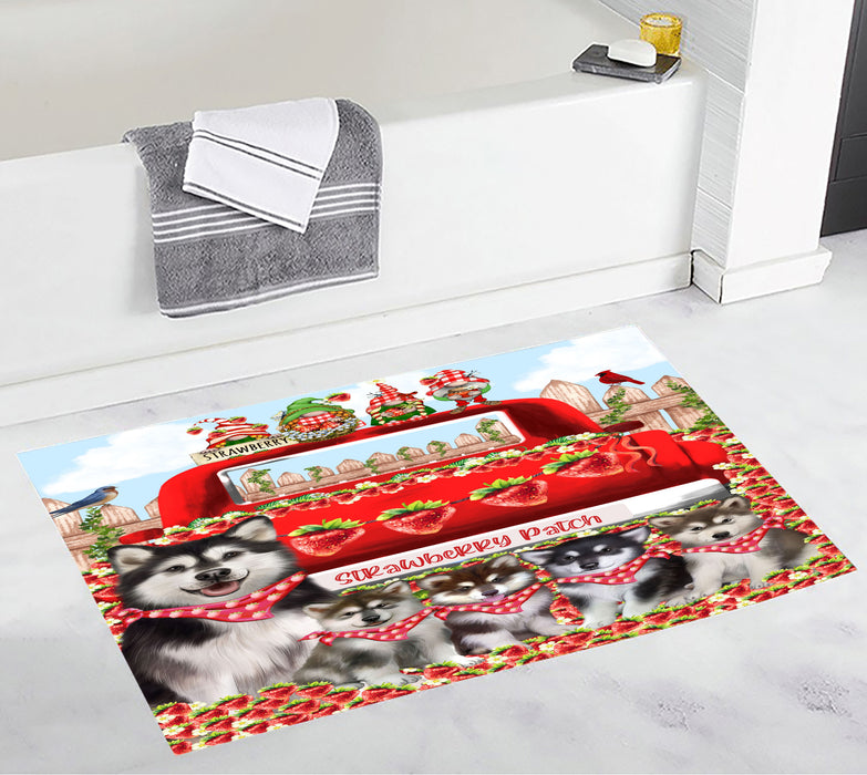 Alaskan Malamute Bath Mat: Non-Slip Bathroom Rug Mats, Custom, Explore a Variety of Designs, Personalized, Gift for Pet and Dog Lovers