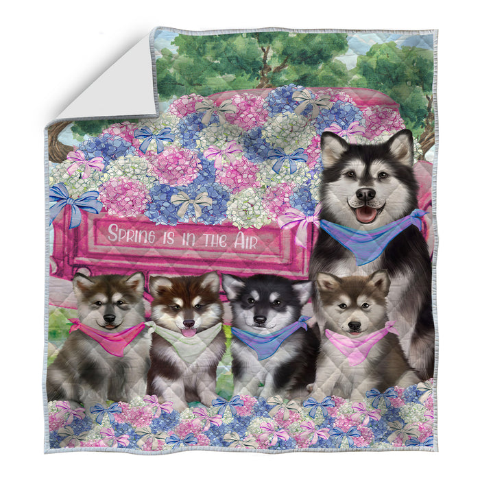Alaskan Malamute Quilt: Explore a Variety of Designs, Halloween Bedding Coverlet Quilted, Personalized, Custom, Dog Gift for Pet Lovers