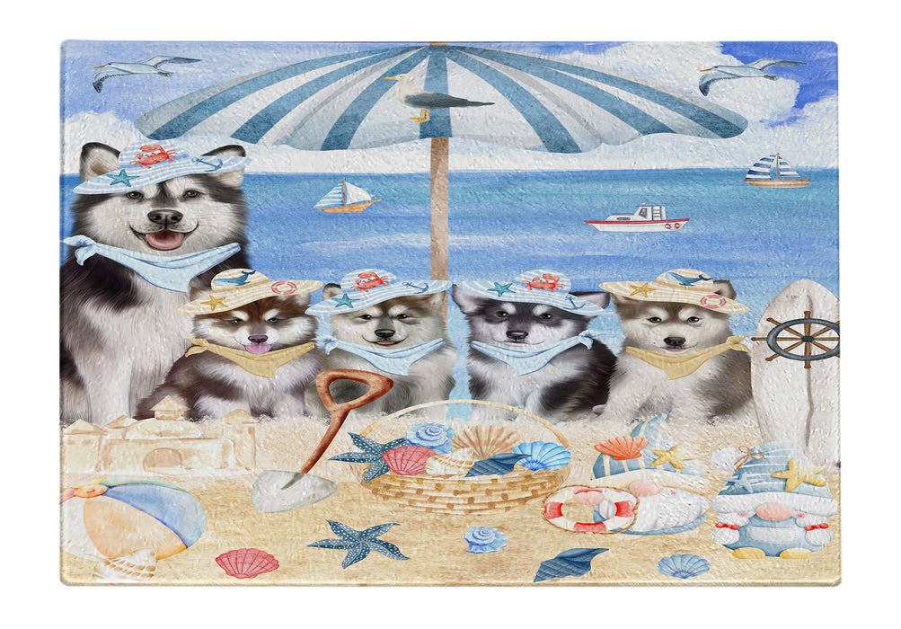 Alaskan Malamute Cutting Board: Explore a Variety of Designs, Personalized, Custom, Kitchen Tempered Glass Scratch and Stain Resistant, Halloween Gift for Pet and Dog Lovers