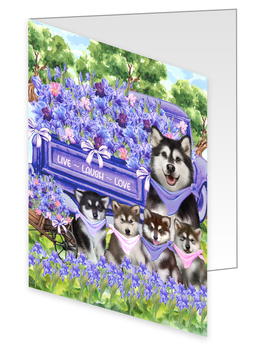 Alaskan Malamute Greeting Cards & Note Cards: Invitation Card with Envelopes Multi Pack, Personalized, Explore a Variety of Designs, Custom, Dog Gift for Pet Lovers