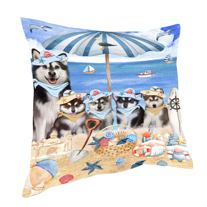 Alaskan Malamute Pillow, Explore a Variety of Personalized Designs, Custom, Throw Pillows Cushion for Sofa Couch Bed, Dog Gift for Pet Lovers