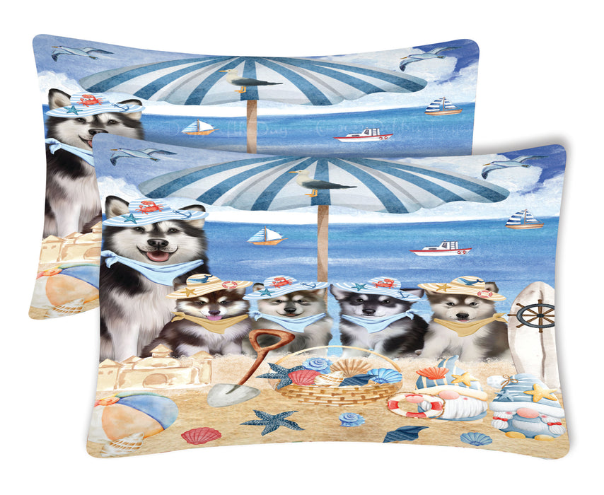 Alaskan Malamute Pillow Case: Explore a Variety of Designs, Custom, Standard Pillowcases Set of 2, Personalized, Halloween Gift for Pet and Dog Lovers