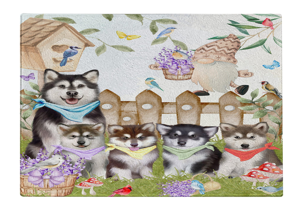 Alaskan Malamute Tempered Glass Cutting Board: Explore a Variety of Custom Designs, Personalized, Scratch and Stain Resistant Boards for Kitchen, Gift for Dog and Pet Lovers