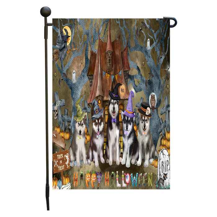 Alaskan Malamute Dogs Garden Flag: Explore a Variety of Designs, Personalized, Custom, Weather Resistant, Double-Sided, Outdoor Garden Halloween Yard Decor for Dog and Pet Lovers