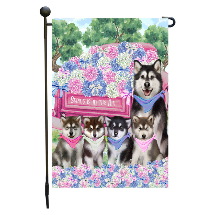 Alaskan Malamute Dogs Garden Flag: Explore a Variety of Personalized Designs, Double-Sided, Weather Resistant, Custom, Outdoor Garden Yard Decor for Dog and Pet Lovers
