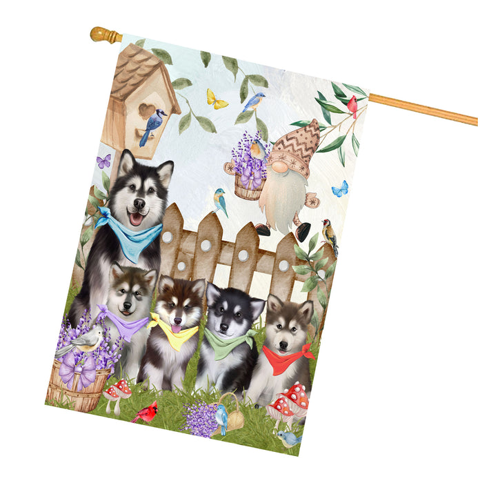 Alaskan Malamute Dogs House Flag: Explore a Variety of Designs, Custom, Personalized, Weather Resistant, Double-Sided, Home Outside Yard Decor for Dog and Pet Lovers