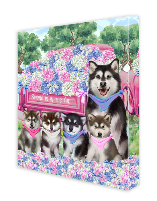 Alaskan Malamute Dogs Canvas: Explore a Variety of Designs, Custom, Digital Art Wall Painting, Personalized, Ready to Hang Halloween Room Decor, Gift for Pet and Dog Lovers