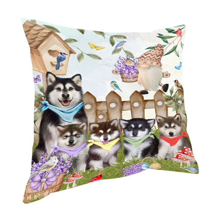 Alaskan Malamute Throw Pillow: Explore a Variety of Designs, Cushion Pillows for Sofa Couch Bed, Personalized, Custom, Dog Lover's Gifts