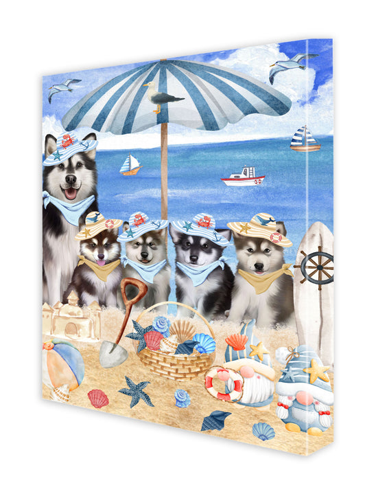 Alaskan Malamute Dogs Wall Art Canvas, Explore a Variety of Designs, Personalized Digital Painting, Custom, Ready to Hang Room Decor, Gift for Pet Lovers