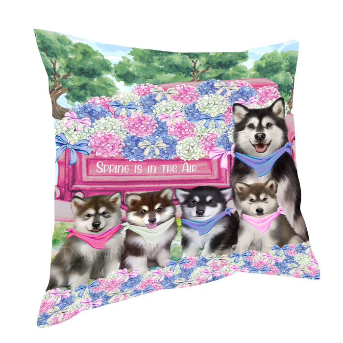 Alaskan Malamute Pillow, Cushion Throw Pillows for Sofa Couch Bed, Explore a Variety of Designs, Custom, Personalized, Dog and Pet Lovers Gift