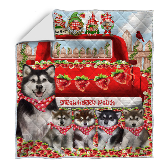 Alaskan Malamute Bed Quilt, Explore a Variety of Designs, Personalized, Custom, Bedding Coverlet Quilted, Pet and Dog Lovers Gift