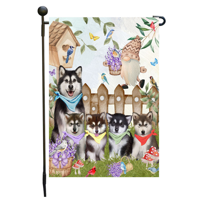 Alaskan Malamute Dogs Garden Flag: Explore a Variety of Designs, Custom, Personalized, Weather Resistant, Double-Sided, Outdoor Garden Yard Decor for Dog and Pet Lovers