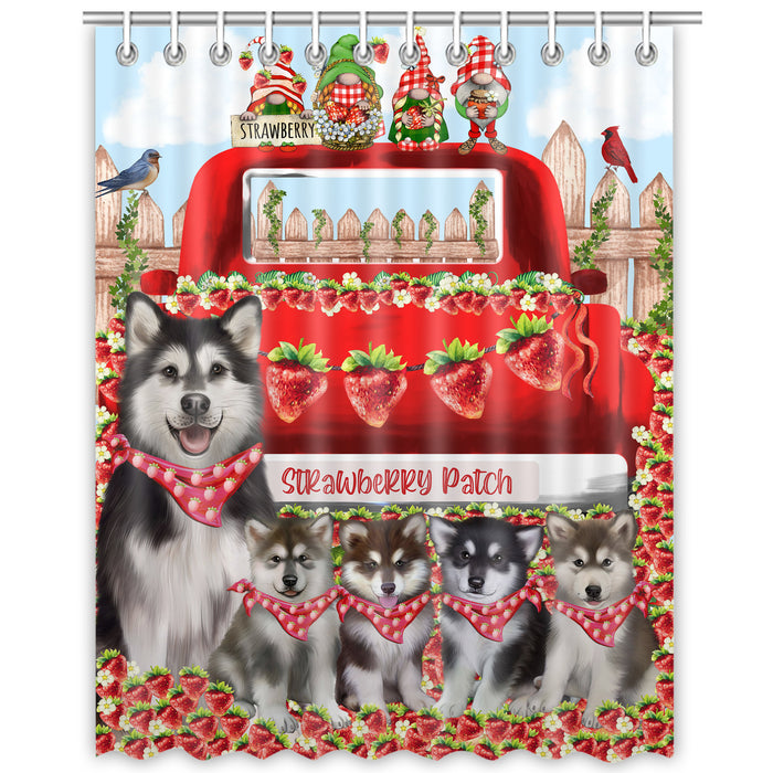 Alaskan Malamute Shower Curtain, Explore a Variety of Custom Designs, Personalized, Waterproof Bathtub Curtains with Hooks for Bathroom, Gift for Dog and Pet Lovers