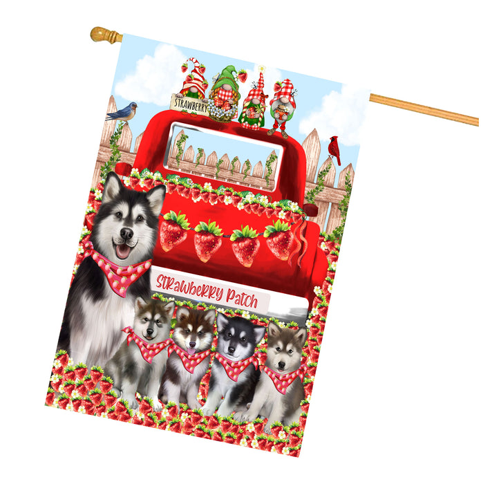 Alaskan Malamute Dogs House Flag: Explore a Variety of Custom Designs, Double-Sided, Personalized, Weather Resistant, Home Outside Yard Decor, Dog Gift for Pet Lovers