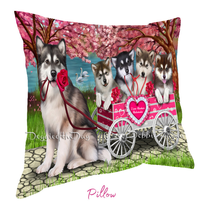 Mother's Day Gift Basket Alaskan Malamute Dogs Blanket, Pillow, Coasters, Magnet, Coffee Mug and Ornament