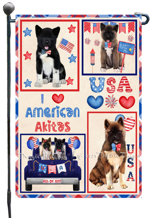 4th of July Independence Day I Love USA American Akita Dogs Garden Flag GFLG66859