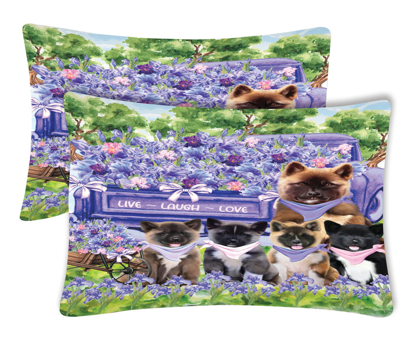 American Akita Pillow Case, Explore a Variety of Designs, Personalized, Soft and Cozy Pillowcases Set of 2, Custom, Dog Lover's Gift