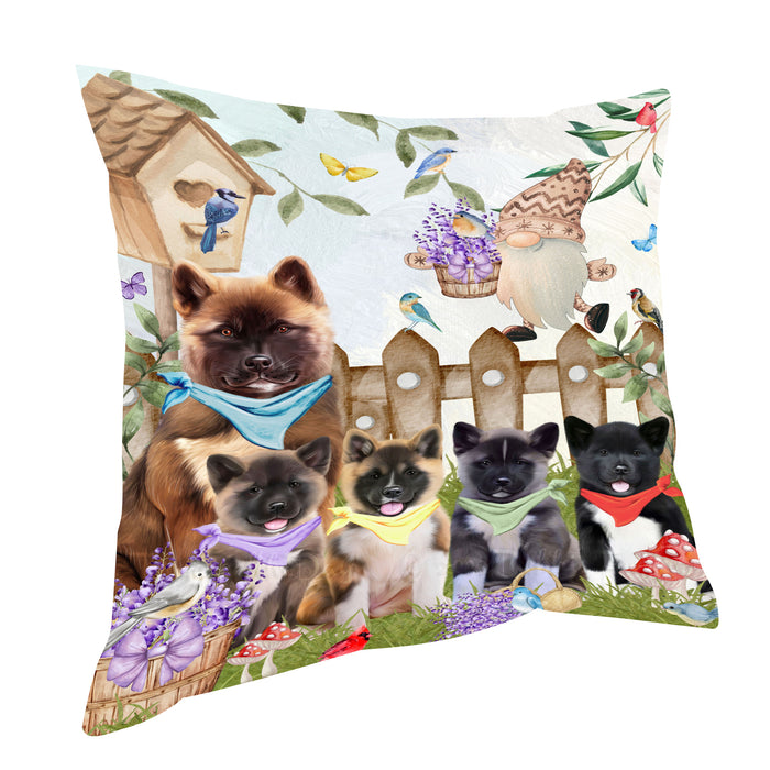 American Akita Throw Pillow: Explore a Variety of Designs, Custom, Cushion Pillows for Sofa Couch Bed, Personalized, Dog Lover's Gifts